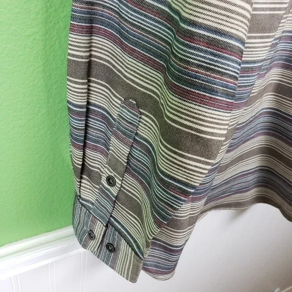 Swiss tech Mens plus size striped button up shirt size 2xl - Picture 13 of 14